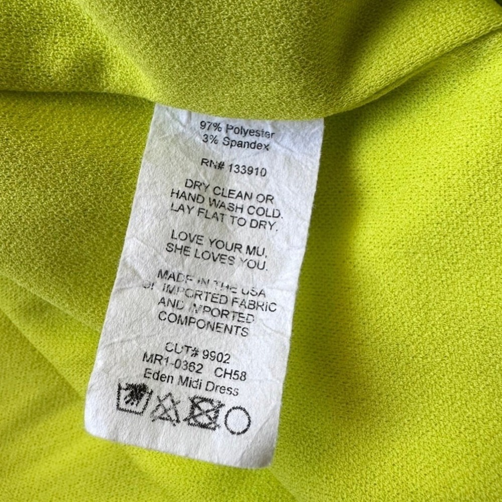 show me your mumu eden midi dress citrine yellow women size large - Picture 11 of 12